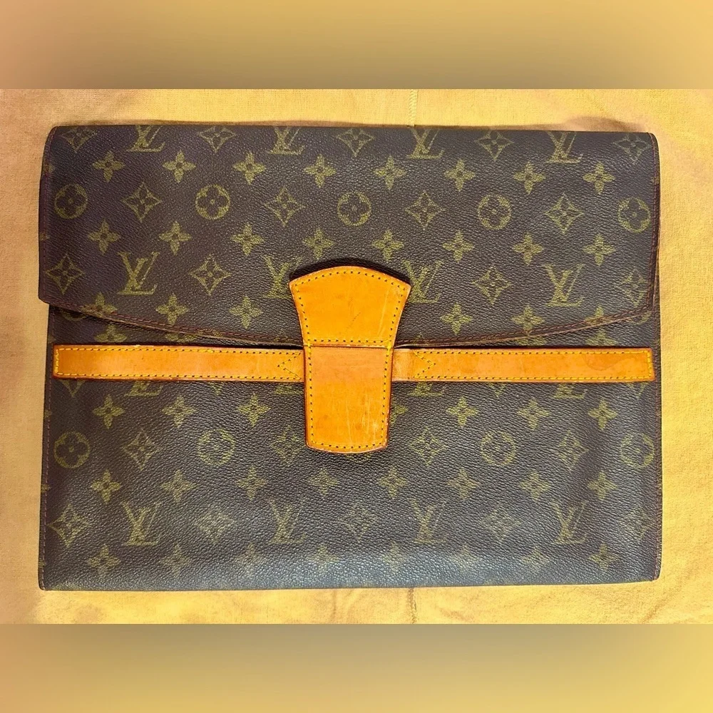 Louis Vuitton Ministre Porte Monogram Vintage Portfolio Document Briefcase RARE!